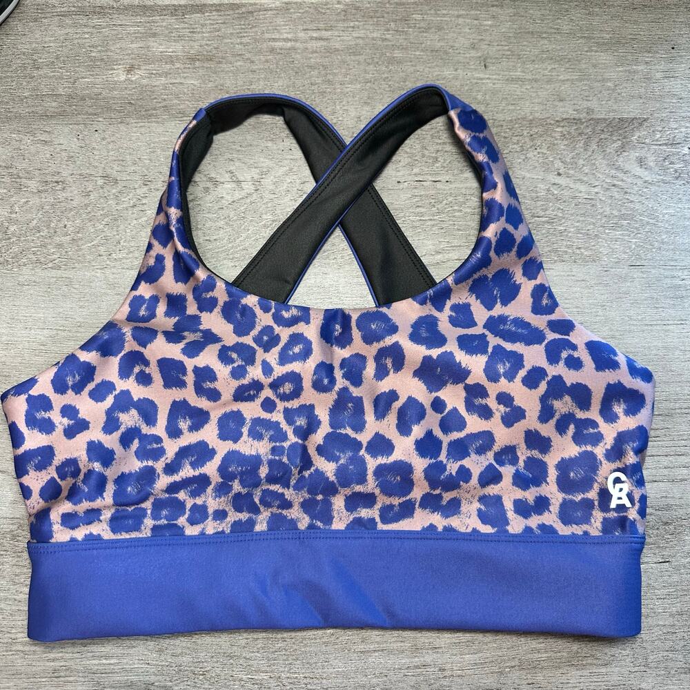 Good American The Step Bra Leopard Bralette Sport Bras Size 3 Large